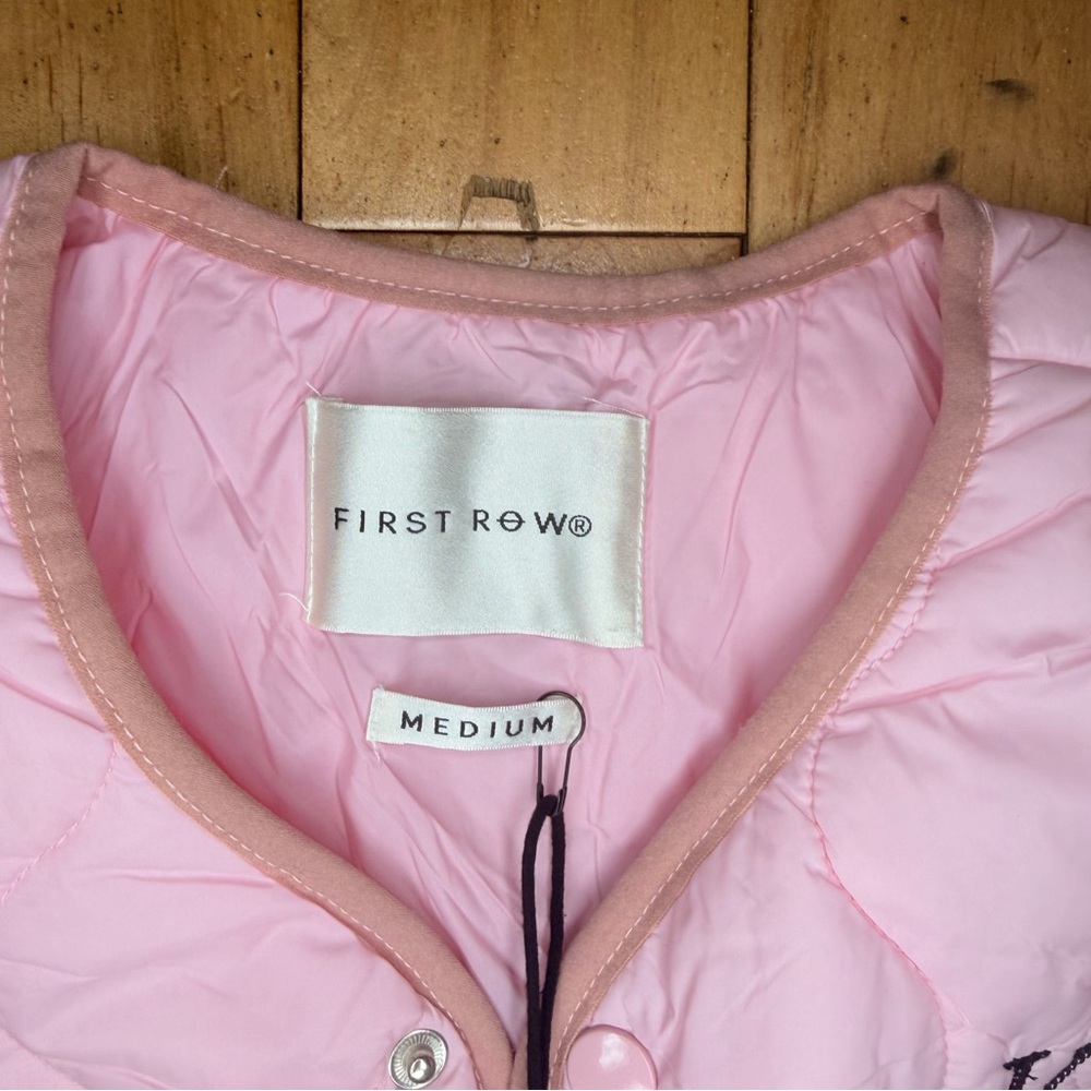 FIRST ROW DENIM KEEP THINGS SIMPLE QUILTED LINER JACKET Pink M - Picture 3 of 8